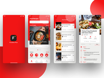 Foodies Plus App UI Design