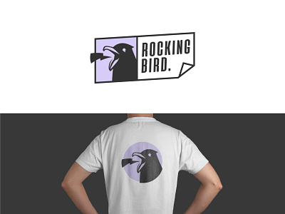 ROCKING BIRD LOGO animal bird logo cartoon festival guitar logo music sound