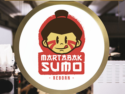 MARTABAK SUMO character food hand drawn logo martabak martabak sumo mascot simple sumo