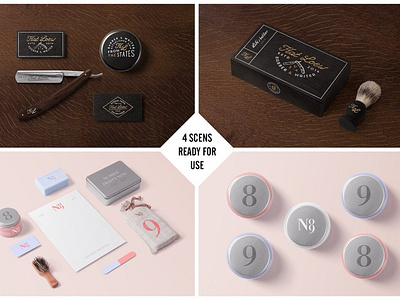 Barber & Cosmetics Branding Mock-Up#04