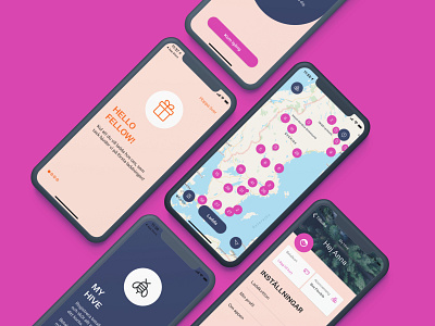 Bee - mobile app app design flat mobile ui ux