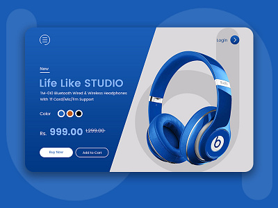 Headphone UI color ecommerce headphone headphones landing page product shop store ui