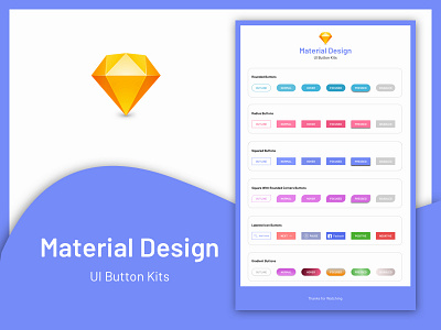 Material Buttons Ui Kit
