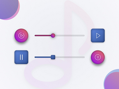 Music Icons Set button buttons clean free psd music music button psd pause play ui volume
