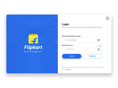 Flipkart login page