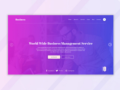 Corporate Business website business clean design designer99studio home page landing page ui ux web design