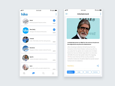 Hike Screen app clean design designer99studio download free psd ui ux