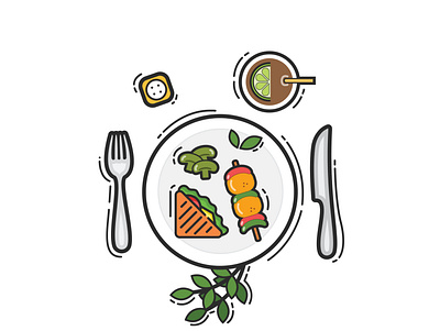Food graphic design illustration