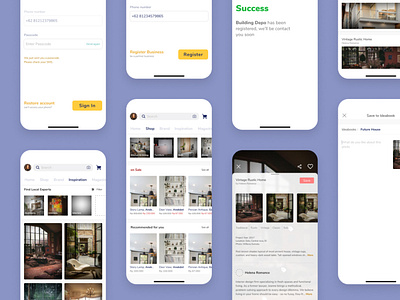 Home Living App app design design figma furniture app home living app marketplace mobile app ui uiux