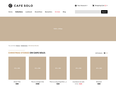 Work in Progress: Cafe Solo - Fashion Shop