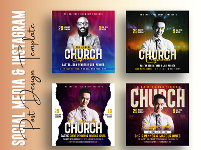 Church conference social media Post & Instagram post design church flyer social media poster