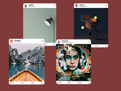UI cards aesthetics branding design graphic design profilecards ui uicards