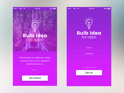 Bulb Idea ios Apps app design ios kit mobile phone ui ux web
