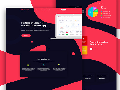 Content Dark Version Website UI Exploring 2018 content dark designer inspiration landing page minimal product trends user experience user interface website