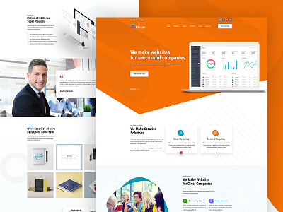 Picker Startup and Agency Website Design agency clean color creative finance gradient newtrend startup template ui ux website