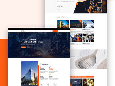 Dustrial - Factory & Industrial website design chemical clean company compounds construction design engineering factory gas industrial industry laboratory landing-page-design manufacture minimal oil typography ui ux website