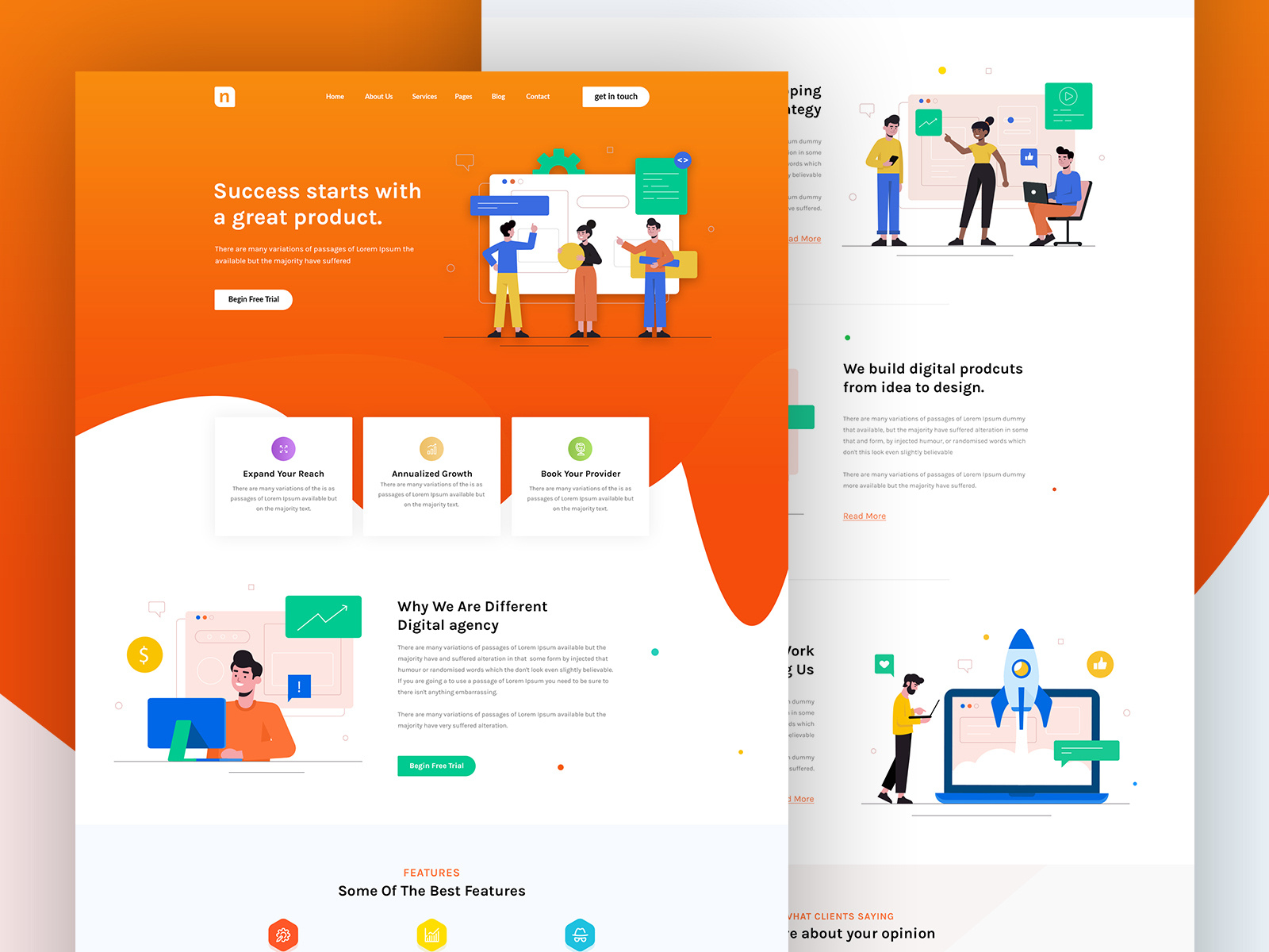 NUN Agency Website by Aahat Akter 🔥 on Dribbble