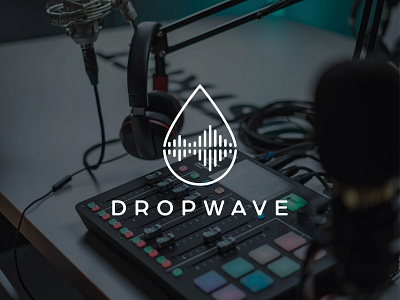 Podcast Logo- Dropwave branding design graphic design illustration logo typography vector