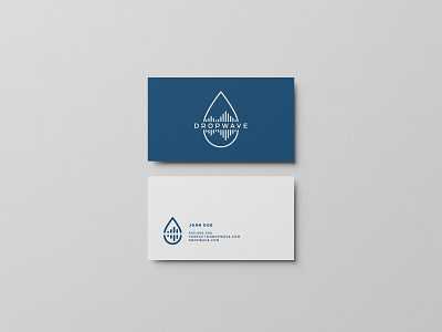 Dropwave Brand Business Card Design branding design graphic design illustration logo typography vector