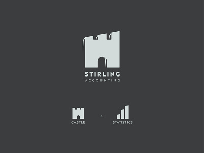Castle + Stats Combination Logo branding design graphic design logo typography vector