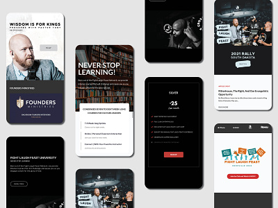 Fight Laugh Feast Web Design Mobile Version