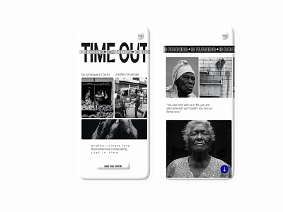 Time is running out // Foundation App concept app blackandwhite blackwhite design landingpage mobile app simple ui ux uxui