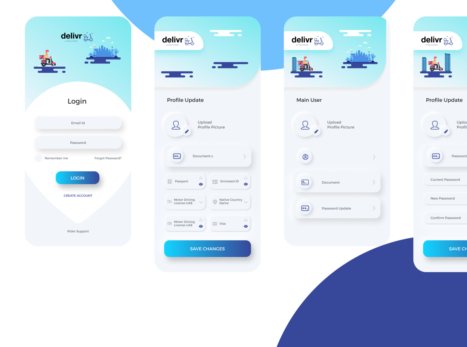 Neumorphism Deliver App UI UX Project by Mohammed I on Dribbble