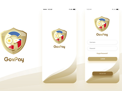 Gov App UI UX with Logo design app design gov ui govpay mobile modern payment ui services ui ux