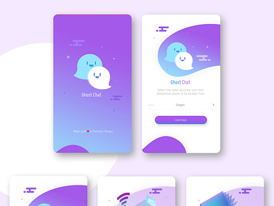 Ghost app calling calling app design modern services ui ux