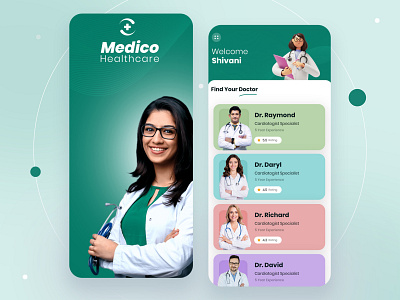 Medico - Healthcare Mobile App Design