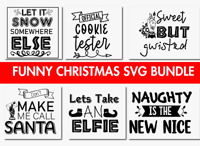 FUNNY CHRISTMAS SVG BUNDLE 500 sarcasm svg bundle