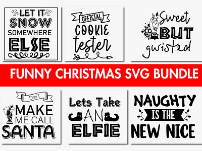 FUNNY CHRISTMAS SVG BUNDLE