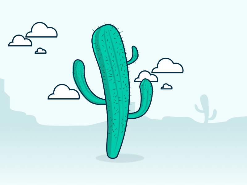 A day at the desert animation flat illustration vector