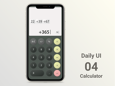 Daily UI #004 Calculator dailyui dailyui004