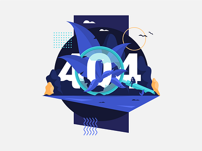 404 Page not found 404 page adobe illustrator error flat forest illustration jungle landscape magnifying glass portfolio vector art web design