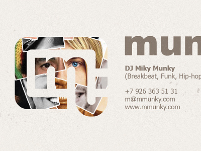 DJ Business card business card dj munky