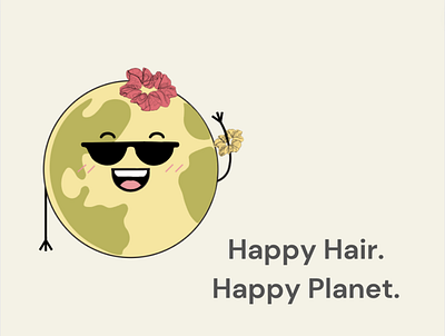 Happy Hair, Happy Planet - Instagram Post adobe illustrator branding canva graphic design instagram post social media