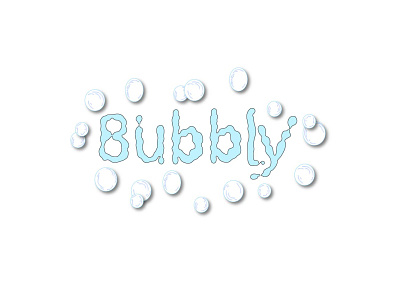 Bubbly adobe illustrator graphic design typography