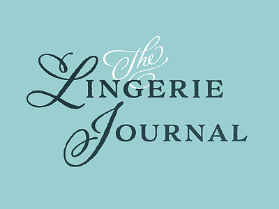 Typographic logo for The Lingerie Journal branding color logo logos typography