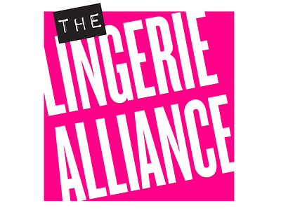 Lingerie Alliance logo/identity angled box boxes lingerie logos magenta pink punk social media