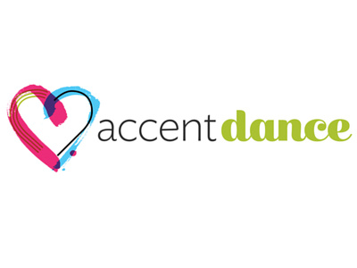 Accent Dance Logo branding calligraphy color logo logos non-profit