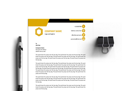 Letterhead Template Design