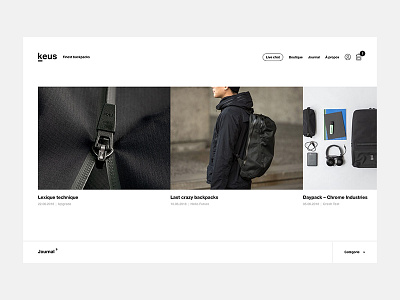 Keus - Journal ecommerce eshop journal layout minimalist product typography