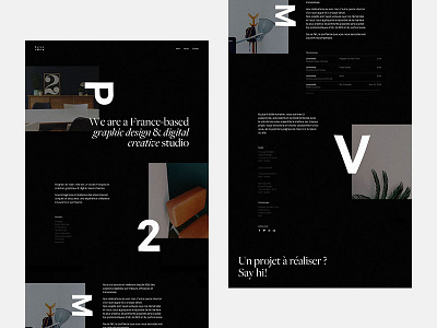 Studio P2MV about page grid layout minimalist typography ui ux webdesign website