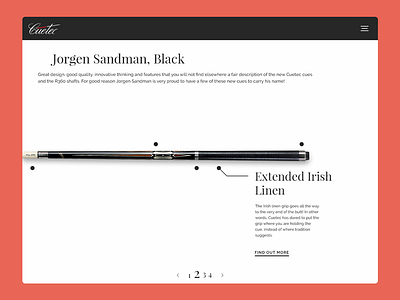 Billiards Cue Layout