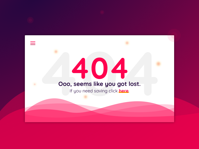 Daily UI - Day 008 - 404 Page pink sea universe flat ui ux minimal dailyui challenge icons 404 008