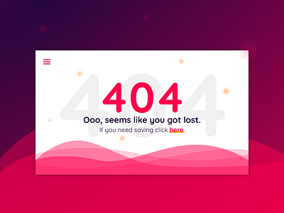 Daily UI - Day 008 - 404 Page