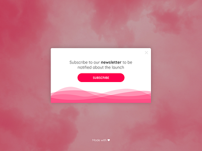 Daily UI - Day 016 - Pop Up challenge dailyui flat form minimal overlay popup subscribe ui ux web