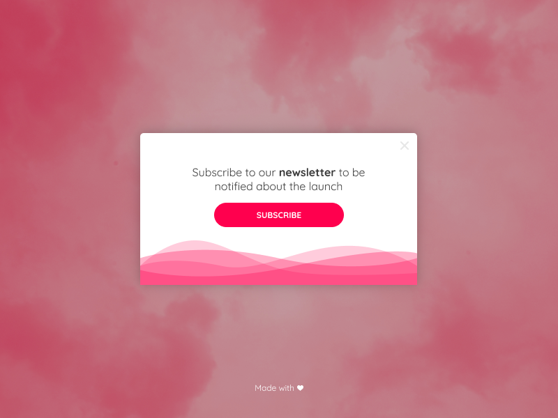 Daily UI - Day 016 - Pop Up form subscribe web overlay popup flat ui ux minimal dailyui challenge
