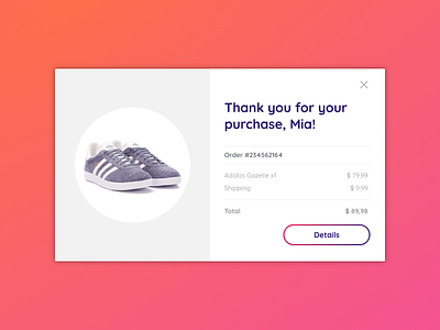 Daily UI - Day 017 - Email Receipt 017 challenge checkout dailyui flat form minimal overlay popup ui ux web